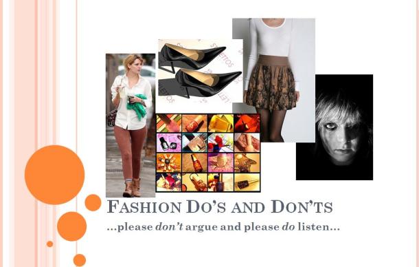 FASHION DOS AND DON'TS INTRO