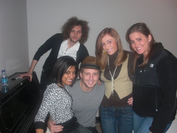 See? Back: Brent Kutzle (cellist) Front: Natali, Ryan Tedder, me, Jenny